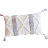 Funda de Cojín Boho Gris Gastón 2 Rectangular