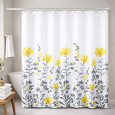 Cortina de Baño Impermeable 180x180 | Jardín Amarillo