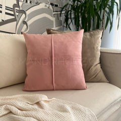 Funda de Cojín Gamuzado MAXI 50x50cms Palo Rosa Costuras