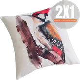 Fundas de Cojín Estampadas Pajarito Carpintero Interior y Exterior | Mandir Home