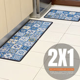 ¡NEW! Set Alfombras de Cocina Marina Azul Antideslizante y Absorbente