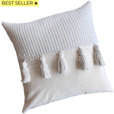 Funda de Cojín Waffle Crudo Cuadrada