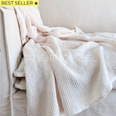 Manta Waffle Crudo Algodón 205 x155cms