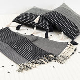 Piecera Gissela Negro Jaspeado 210x60cms