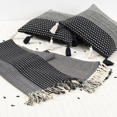 Piecera Gissela Negro Jaspeado 210x60cms