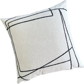 Funda Trazos Crudo y Negro Cuadrada