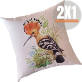 Fundas de Cojín Estampadas Botánico Abubilla Naranja Interior y Exterior | Mandir Home
