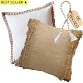 SET 2 NATURAL LINO ARPILLERA YUTE RÚSTICO + REGALO