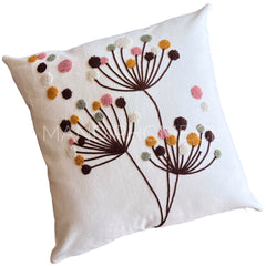 Funda de Cojín Bordado Ramitas Tierra 2.0