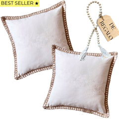 SET 2 FUNDAS NATURAL RÚSTICO LINO YUTE + REGALO