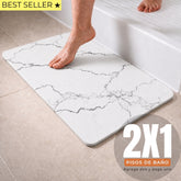 Alfombra de baño de diatomita Carrara secado rápido 60x40 cm | Antibacterial y original