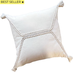 Funda de Cojín Trenza Crudo Cuadrada