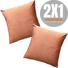 2X1 COMBOS TERCIOPELO LADRILLO 45X45cms