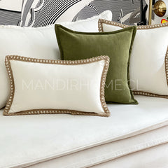 SET 5 FUNDAS PREMIUM LINO YUTE Y PESTAÑA VERDE + REGALO