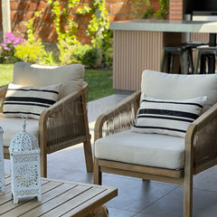 SET 2 FUNDAS MARSELLA - ESTILO NATURAL CHIC + CUENTA GRATIS - Mandir Home