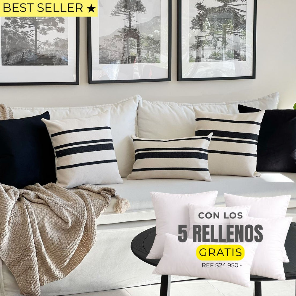 5 FUNDAS PREMIUM MARSELLA + RELLENOS - Mandir Home
