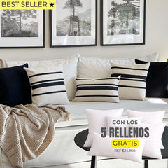 5 FUNDAS PREMIUM MARSELLA + RELLENOS - Mandir Home