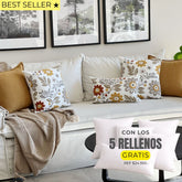 5 FUNDAS PREMIUM MIEL + RELLENOS - Mandir Home