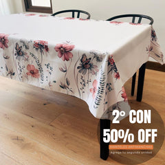 Mantel antimanchas Mariposa Vintage| lavable y sin plancha