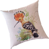 Funda de Cojín Estampada Botánico Ave Naranja