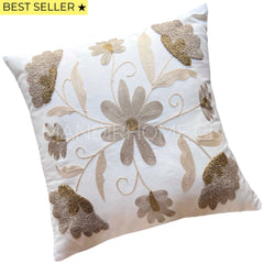 Funda de Cojín Bordada Estela 45x45cms