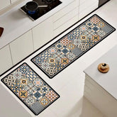 ¡NEW! Set Alfombras de Cocina Terrecota Boho Antideslizante y Absorbente