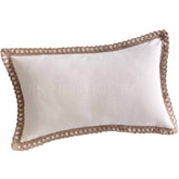 Funda de Cojín Natural Rústico Lino Yute Rectangular