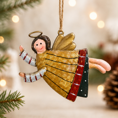 Adorno Navideño Ángel Metálico Dorado| Mandir Home