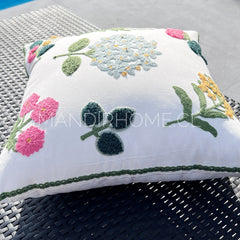 Funda de Cojín Bordada Hortensia 2.0 45x45cms