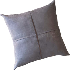 Funda de Cojín Gamuzado MAXI 50x50cms Gris Costuras