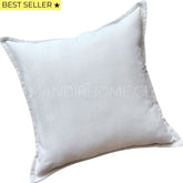 Funda de Cojín Pestaña Crudo Cuadrada