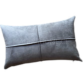 Funda de Cojín Gamuzado MAXI 50x30cms Gris Costuras Rectangular