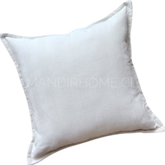 Funda de Cojín Pestaña Crudo Cuadrada