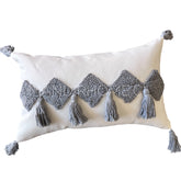 Funda de Cojín Tribu Gris Rectangular