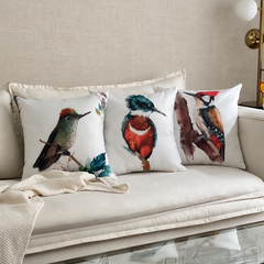 SET 3 FUNDAS ESTAMPADAS - AVES DEL BOSQUE + CUENTA GRATIS