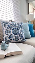 Funda de Cojín Bordado Mandala New Cuadrada 45x45cms