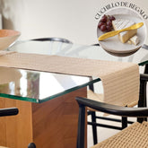 Camino de Mesa Tejido Crudo 180x35cms + Cuchillo Cóctel De Regalo