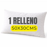 Relleno de Cojín 50x30 Rectangular Premium | Fibra Siliconada 250 gr.