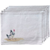 SET 6 Individuales Gallo Tela Repelente y Antimanchas