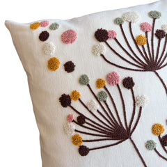 Funda de Cojín Bordado Ramitas Tierra 2.0
