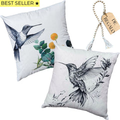 SET 2 FUNDAS ESTAMPADO - COLIBRÍS+ REGALO