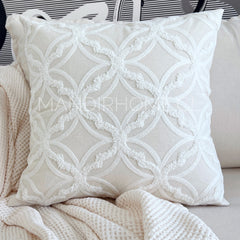 Funda de Cojín Bordado Minimal Crudo 3.0 45x45cms