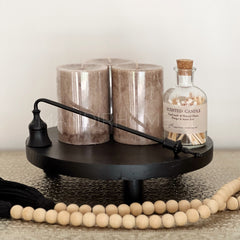 Bandeja Alzador Madera Negra 25x6 cms