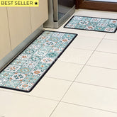 ¡NEW! Set Alfombras de Cocina Verde Menta Antideslizante y Absorbente