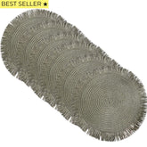 Set 6 Individuales Redondo Flecos