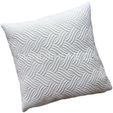 ¡Quedan 2! Funda de Cojín Terciopelo Costuras Trenza Blanco Invierno Cuadrada