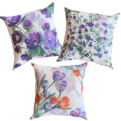 ¡Queda 1! Funda de Cojín Estampada Morado 2 Cuadrada