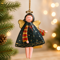 Adorno Navideño Ángel Metálico Verde| Mandir Home