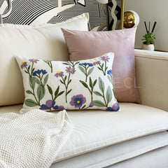 Funda de Cojín Bordado Primavera Chic 50x30cms