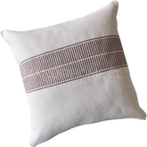 Funda de Cojín Boho Trama Café Tejido Cuadrado 50x50cms